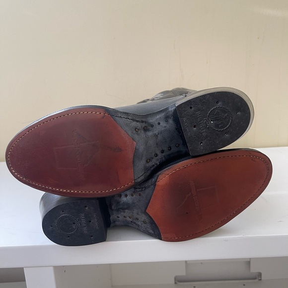 NET Alberta Boot Black Cowboy Western Boots Kangaroo Leather Women Size 9 US - Picture 4 of 8